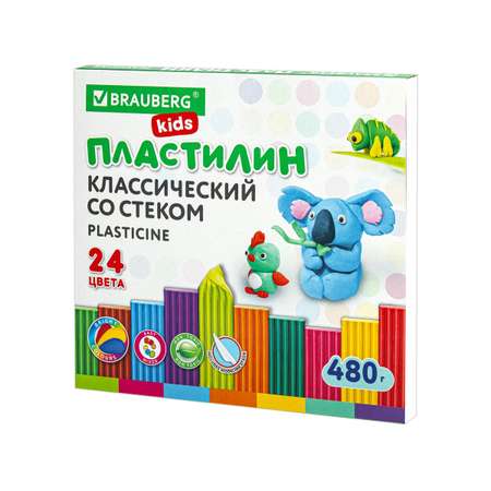 Пластилин Brauberg 24 цв.