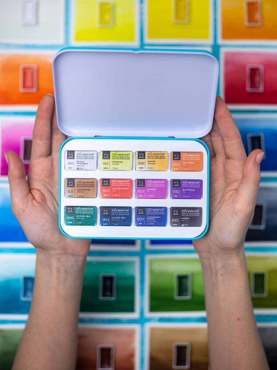 Краски акварель Малевичъ 12 цв. - фото 4