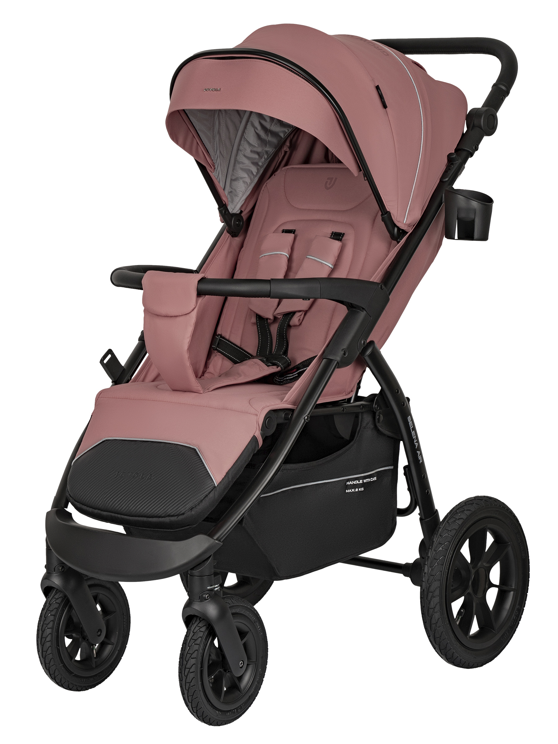 Коляска прогулочная JOVOLA SELENA Air 2025 с сумкой розовый - фото 13
