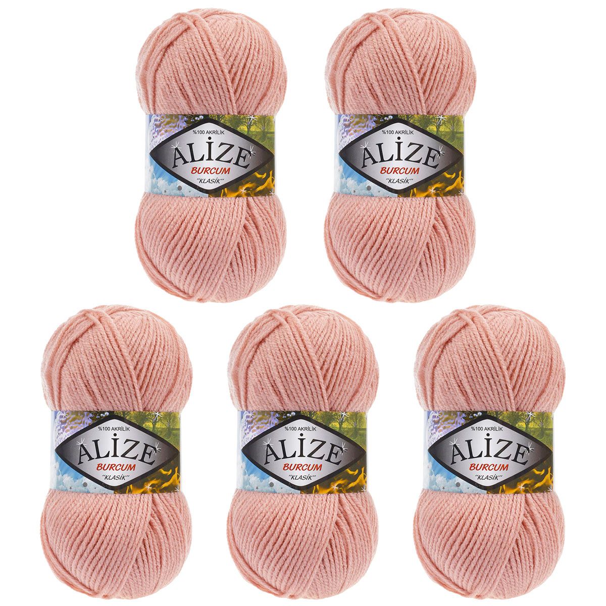 Пряжа Alize демисезонная универсальная акрил Burcum Klasik 100 гр 210 м 5 мотков 161 пудра - фото 5