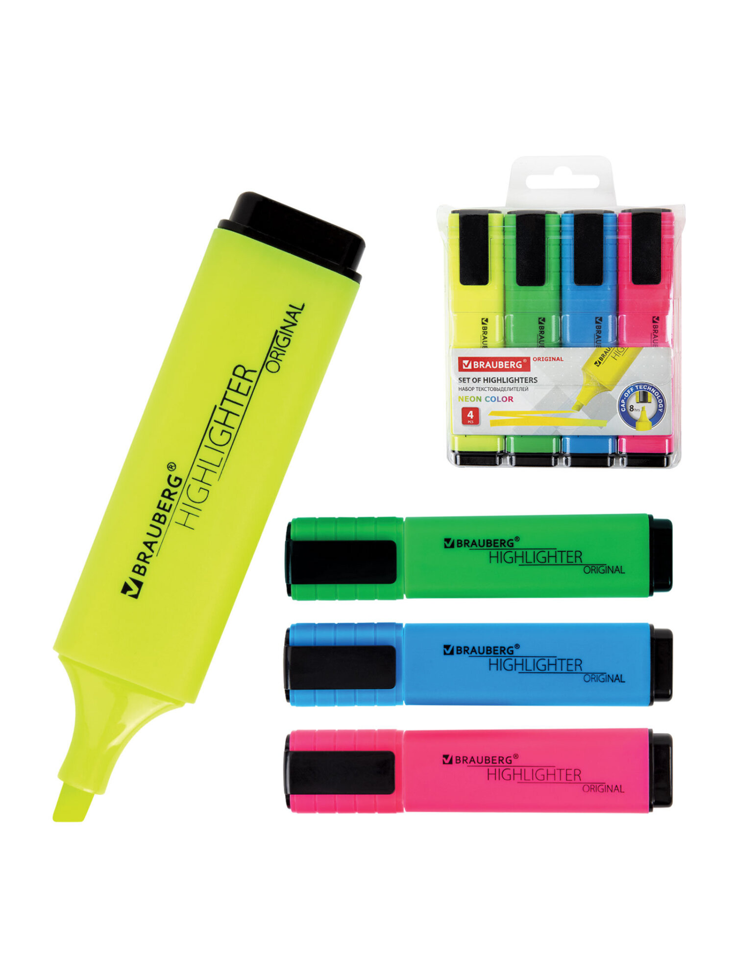 Текстовыделители Brauberg 4 шт. - фото 7
