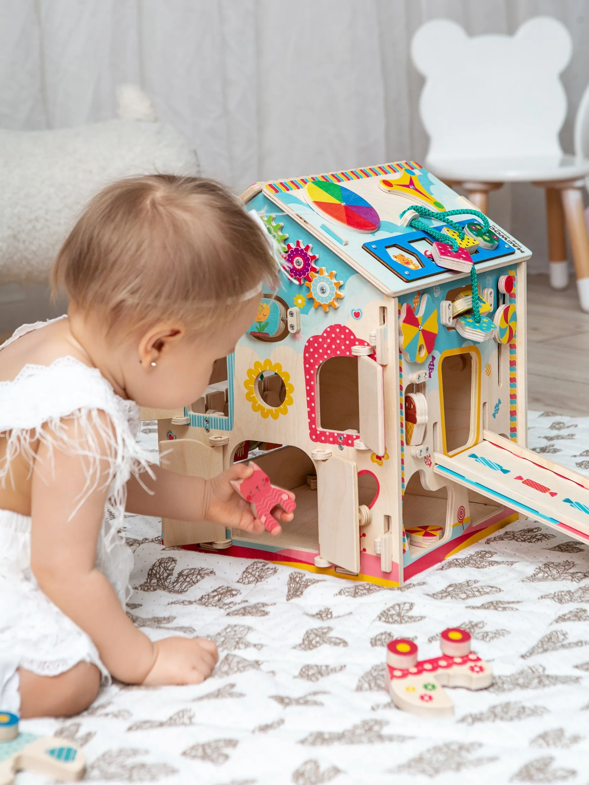 Игрушка Mag Wood бизиборд МусиБуси ДОМ - фото 10