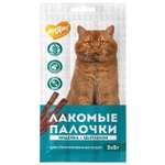 Лакомство для кошек Мнямс лакомые палочки для стерилизованных из индейки и цыпленка 3*5г