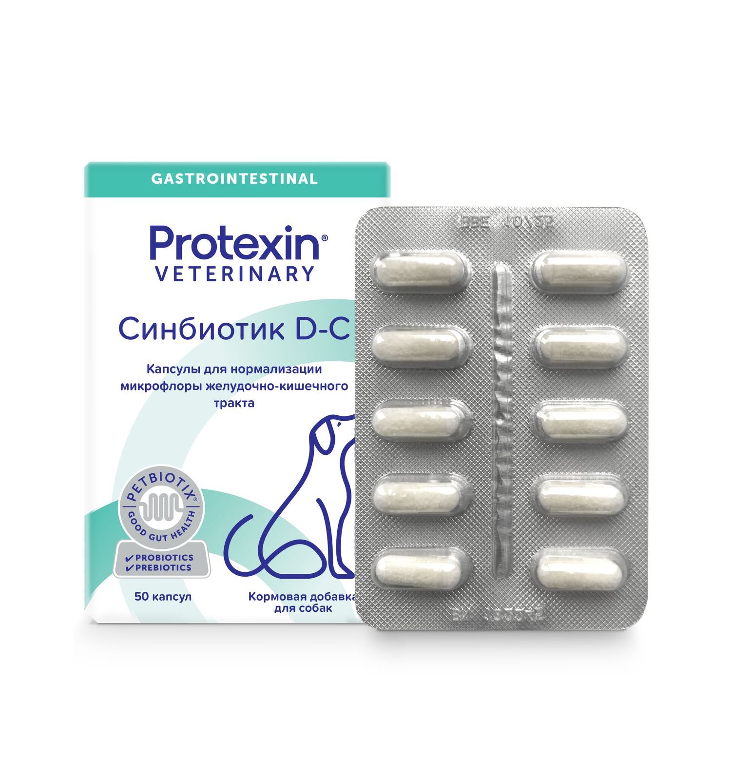 Добавка для кошек и собак Protexin Синбиотик ДС 50капсул - фото 3