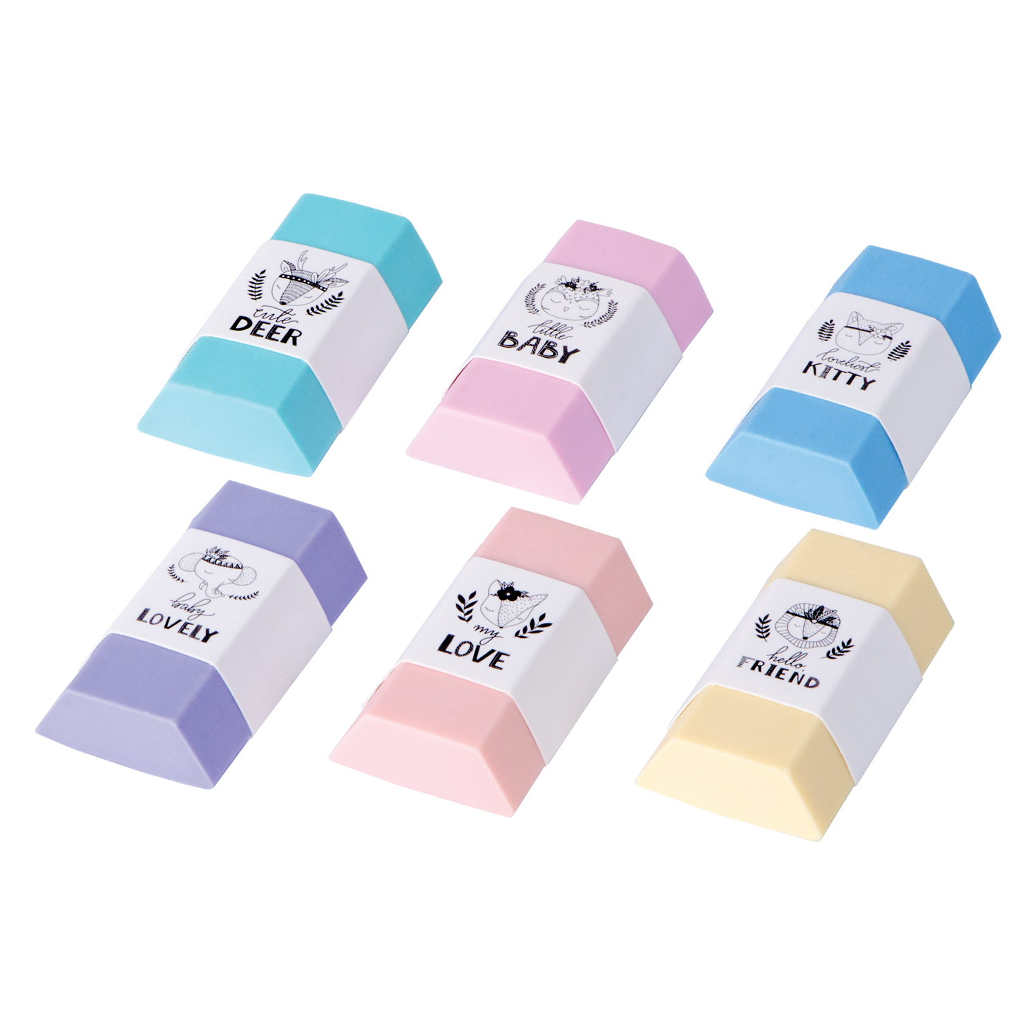 Ластик BERLINGO Pastel 6 шт. - фото 8