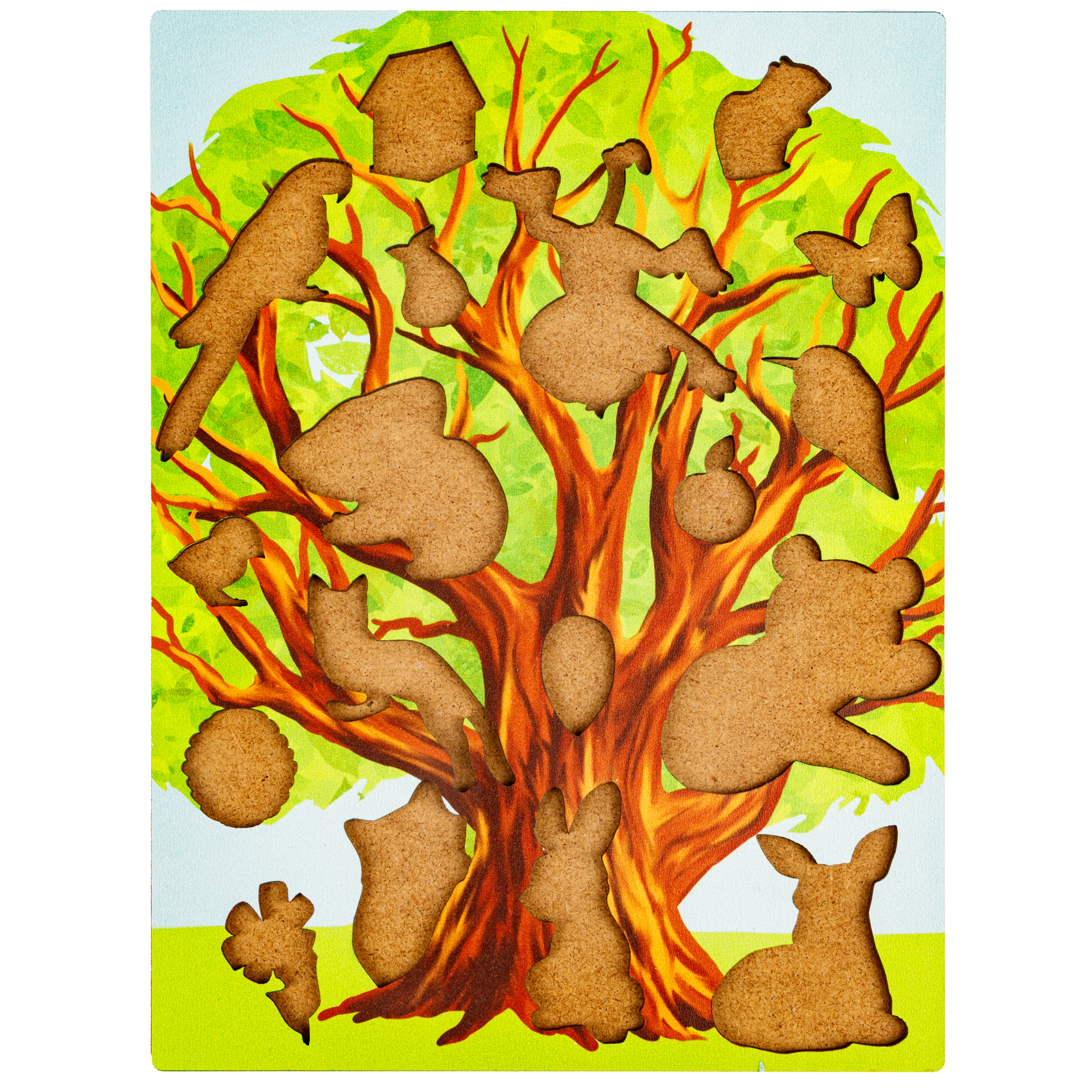 Пазл 1TOY Волшебное дерево с животными деревянный - фото 3