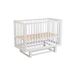 Детская кроватка Polini kids прямоугольная, продольный маятник (белый)