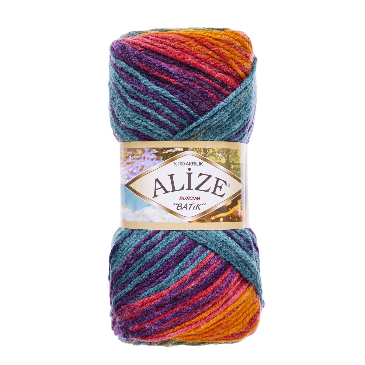 Пряжа Alize для вязания Burcum Batik 100 гр 210 м 5 мотков 4827 секционный - фото 6