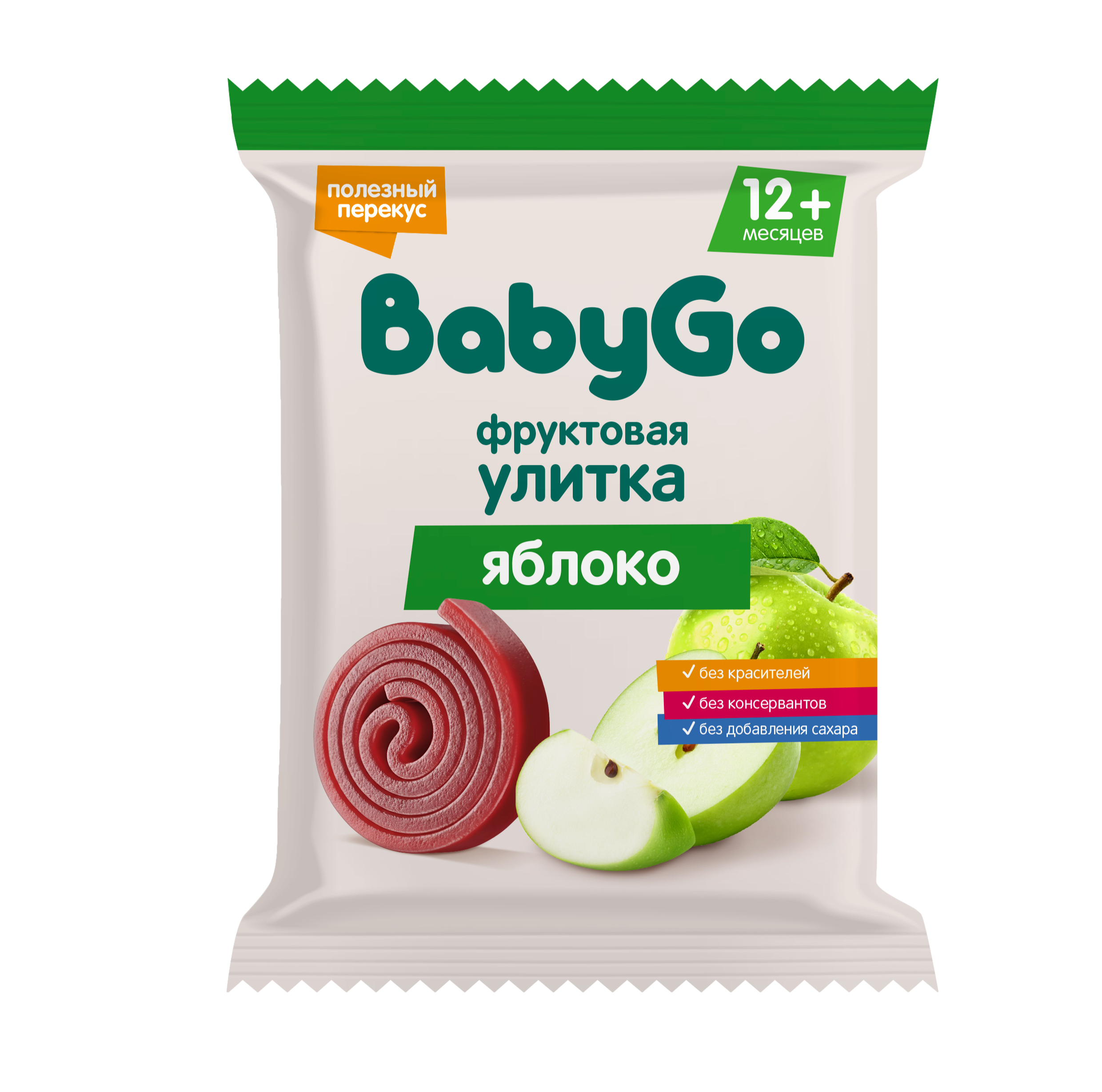 Изображение товара Фруктовые кусочки BabyGo Яблоко с 12 мес 15 г