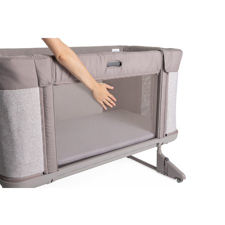 Детская кроватка Chicco Next2Me Forever прямоугольная, без маятника (серый)
