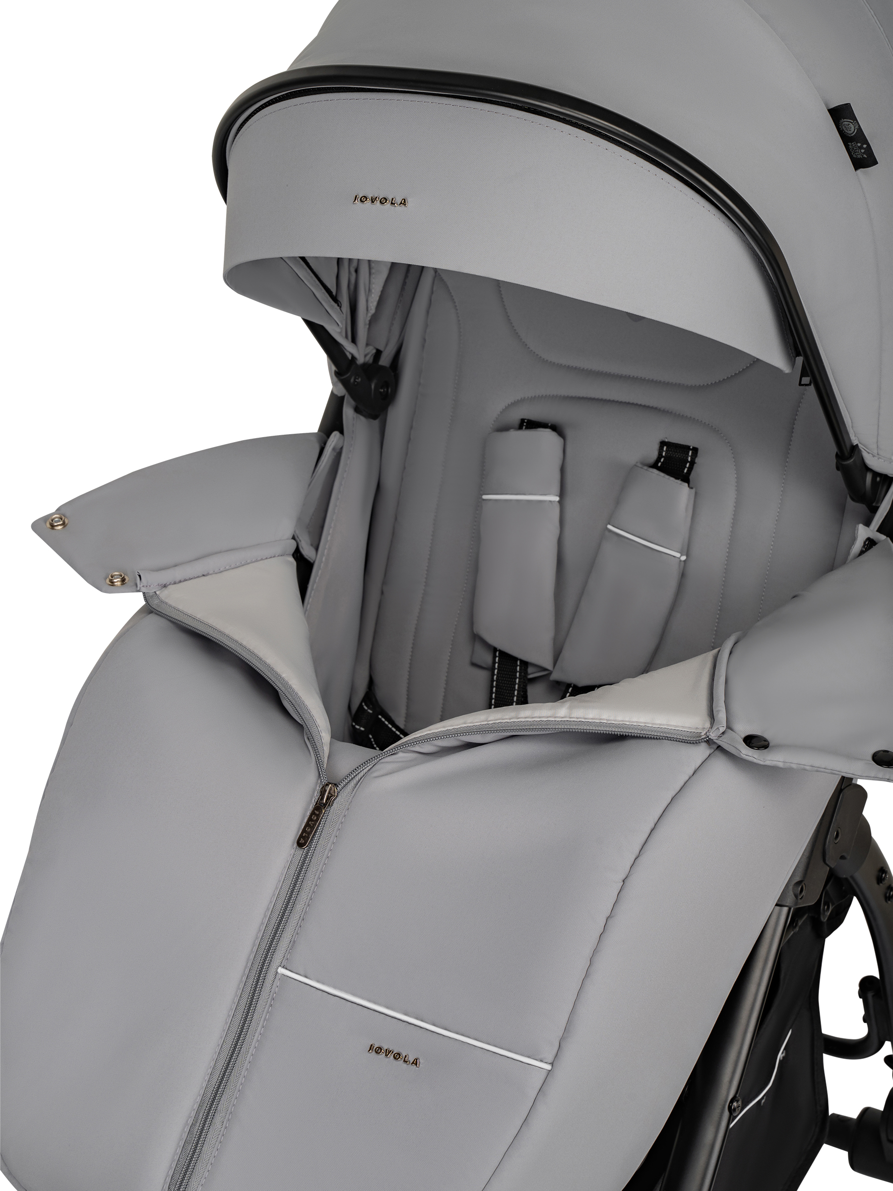 Коляска прогулочная JOVOLA SELENA Air 2025 с сумкой серый - фото 30