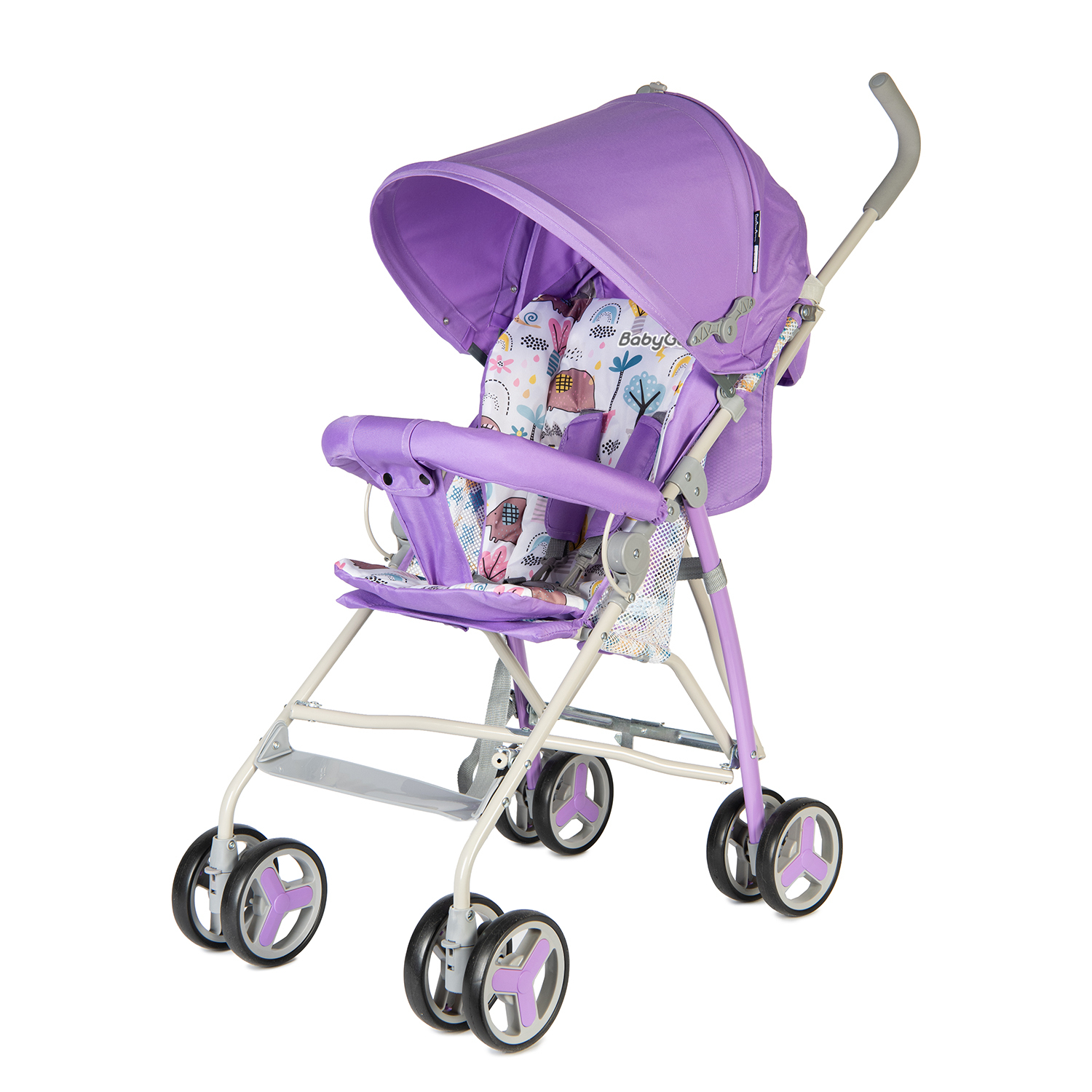 Коляска прогулочная BabyGo Light New сиреневый - фото 4