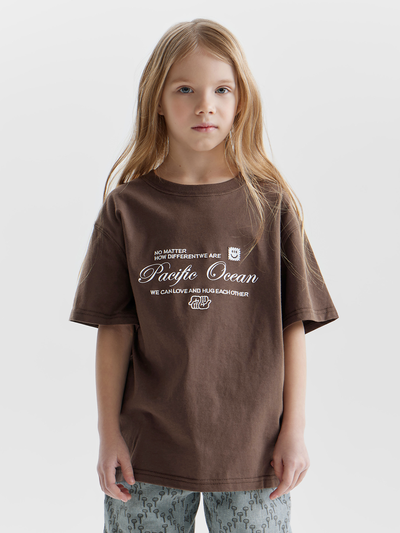 Футболка Happy Baby 88297-0_dark brown (text) - фото 1