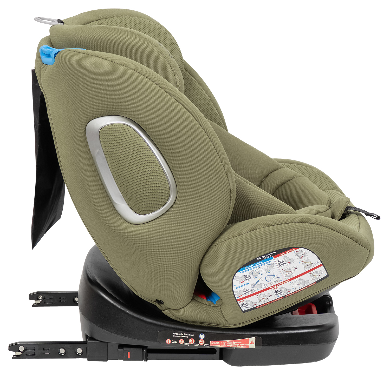 Автокресло Farfello YB102A Isofix 0+/1/2/3 (0-36 кг) зеленый - фото 11
