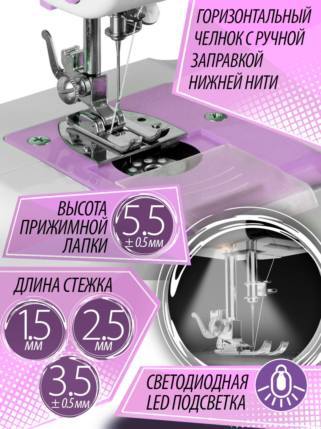 Швейная машина электрическая VLK - фото 4