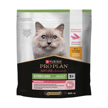 Корм для кошек PRO PLAN Nature Elements Sterilised для стерилизованных с курицей 400г