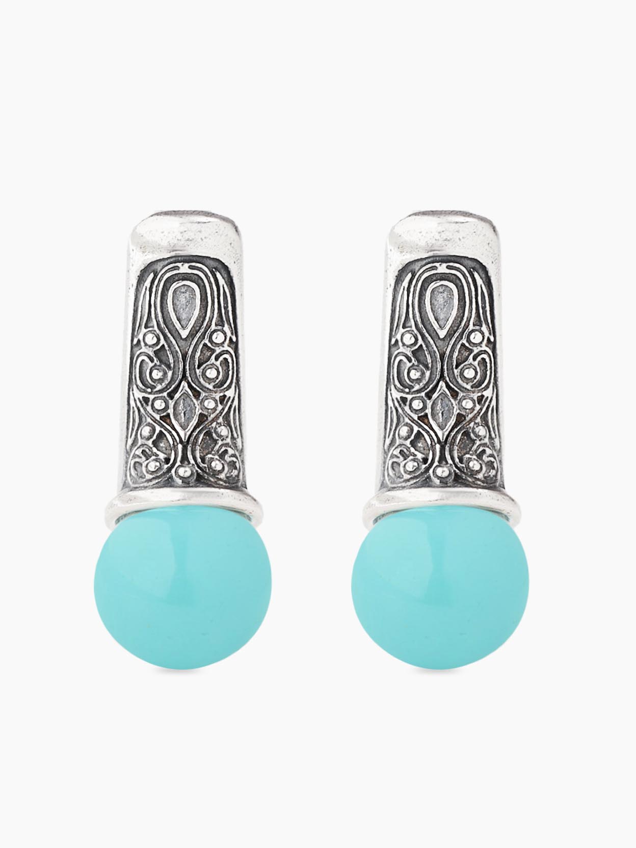 Серьги Shine and Beauty 80799-108-с-майоркаголуб - фото 1