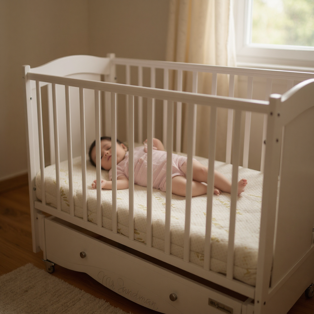 Детская кроватка Mr Sandman, универсальный маятник (белый) - фото 20