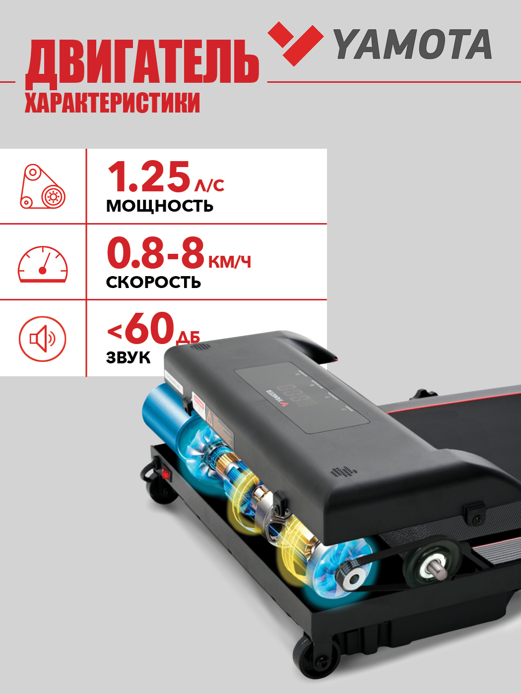 Беговая дорожка Yamota Slim - фото 3