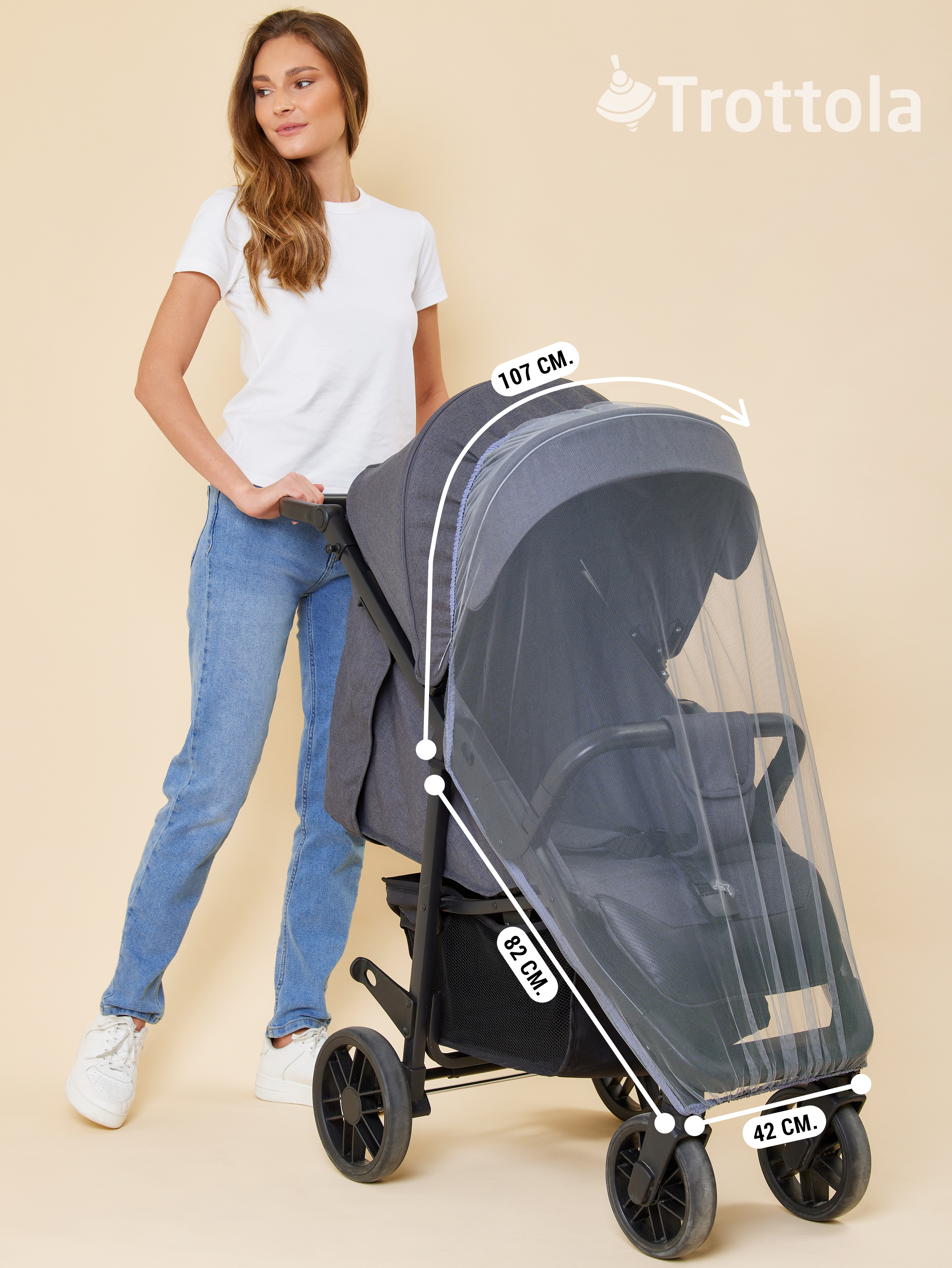 Сетка от насекомых Trottola Т040/серая - фото 6