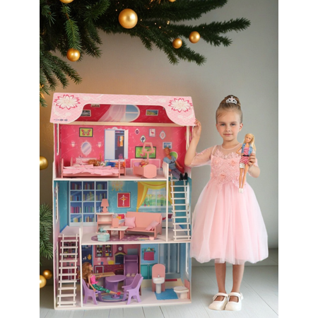 Домик для кукол PAREMO 121 см с мебелью