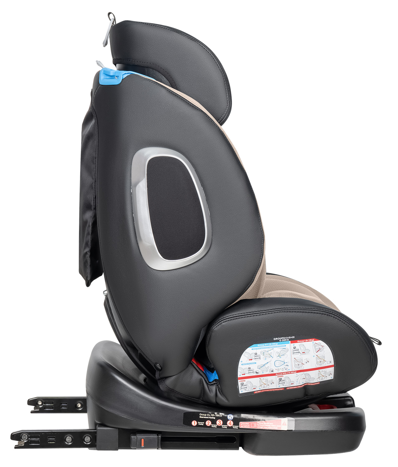 Автокресло Farfello YB102A Isofix 0+/1/2/3 (0-36 кг) бежевый - фото 14