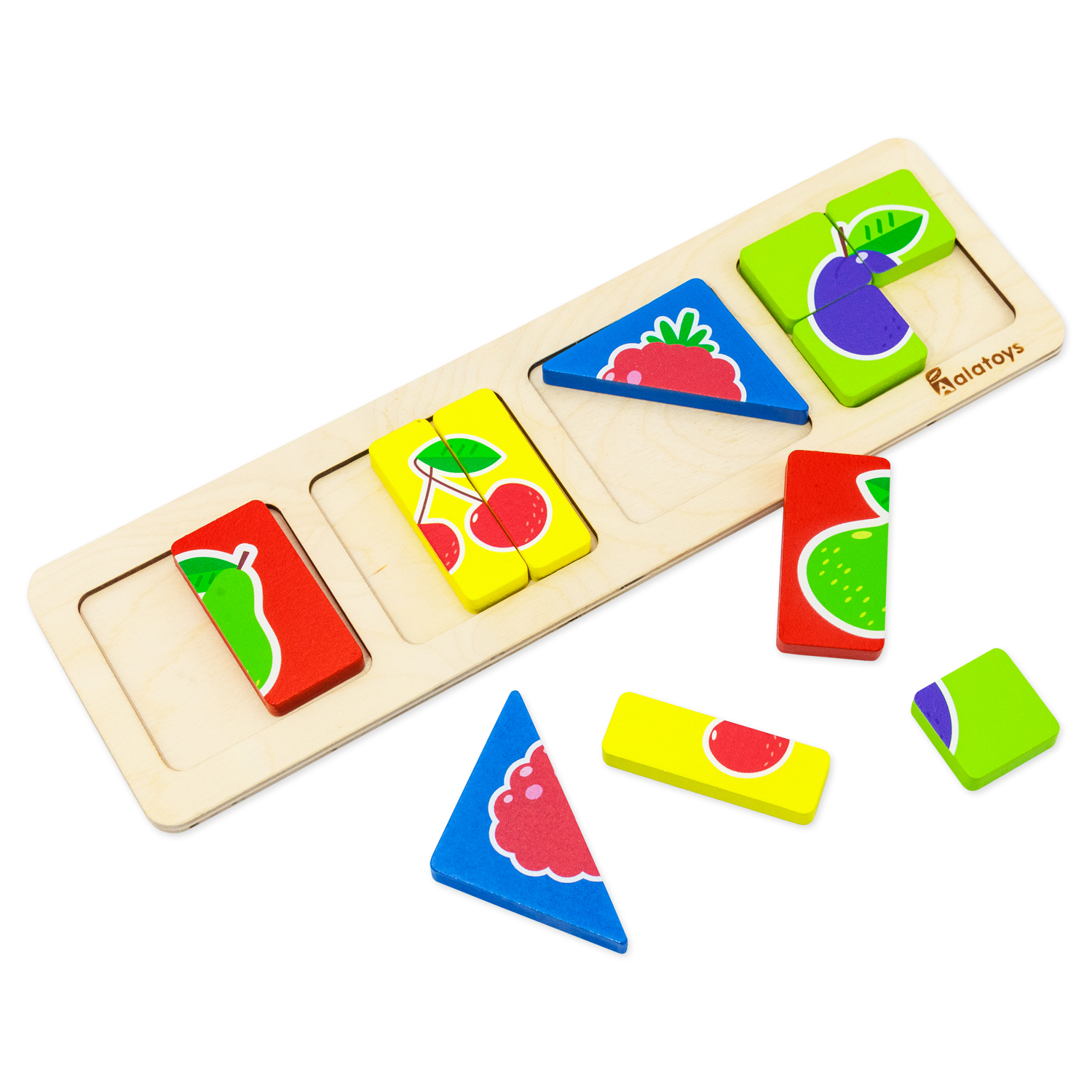 Игрушка Alatoys рамка-вкладыш Фрукты в ассортименте - фото 1