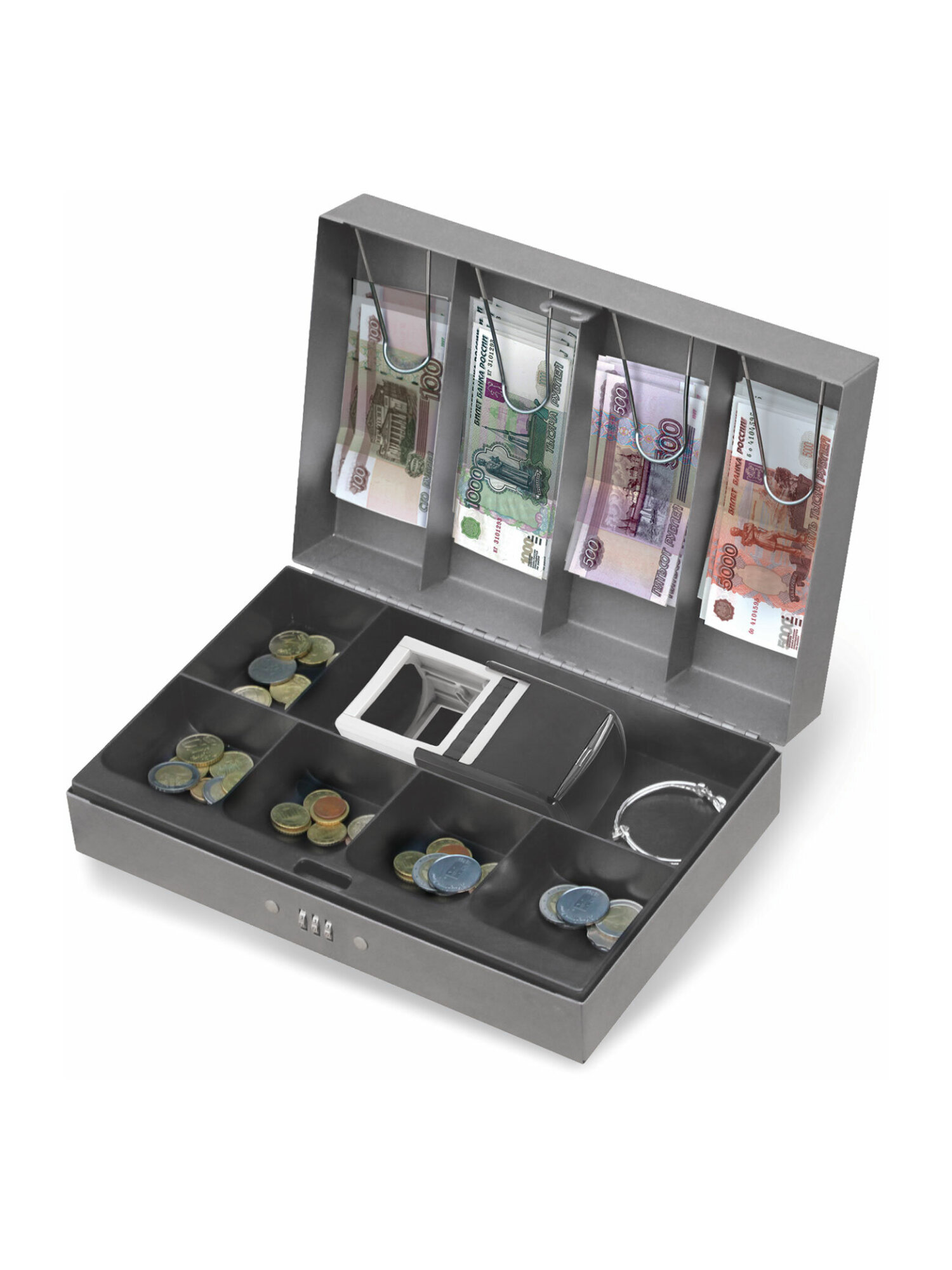 Ящик для денег Brauberg мини сейф шкатулка для ценностей и документов - фото 6