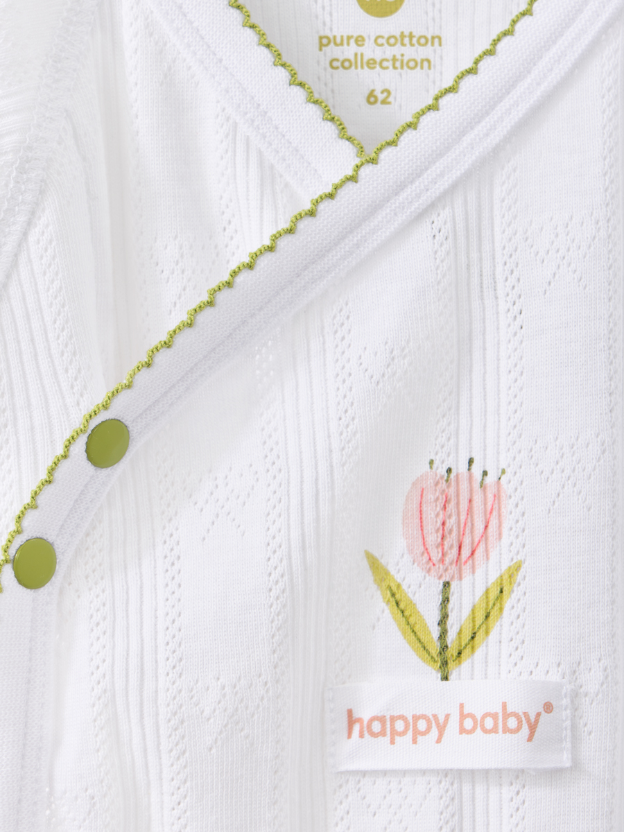 Боди 2 шт Happy Baby 90154-0_white-pink - фото 11