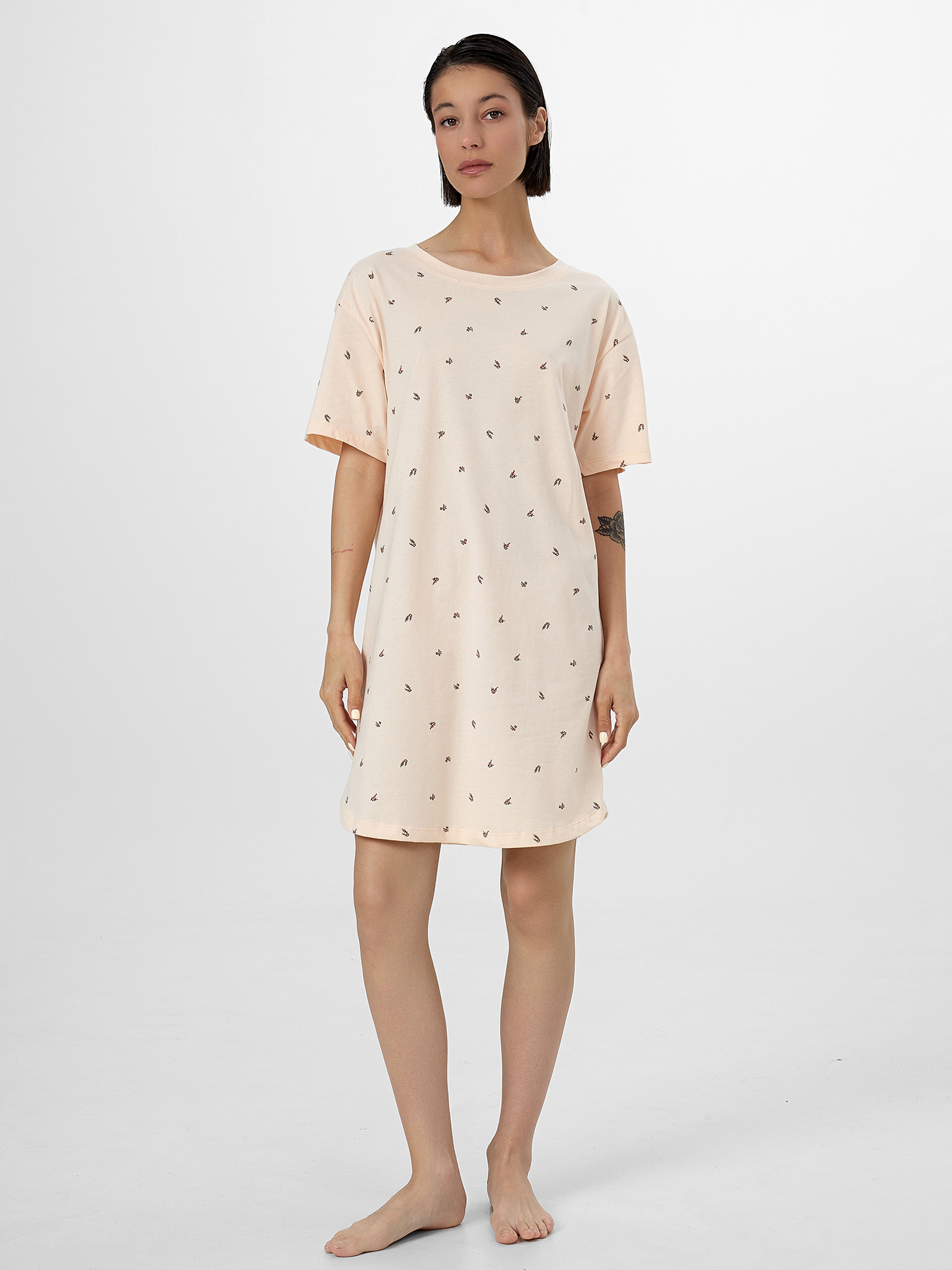 Сорочка ночная Mark Formelle (Марк Формэль) 572371/цветочки на персиковом креме - фото 1