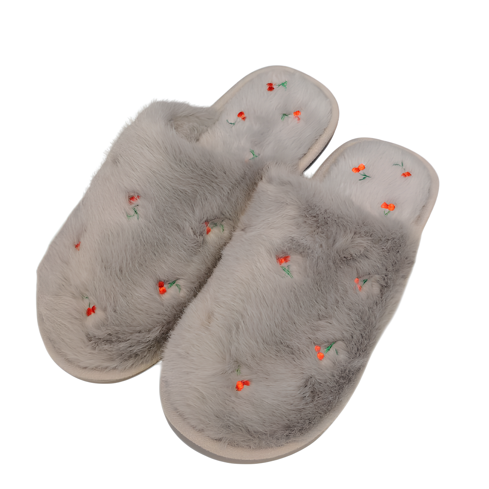 Тапочки mutter тапочки_серые_роза - фото 1