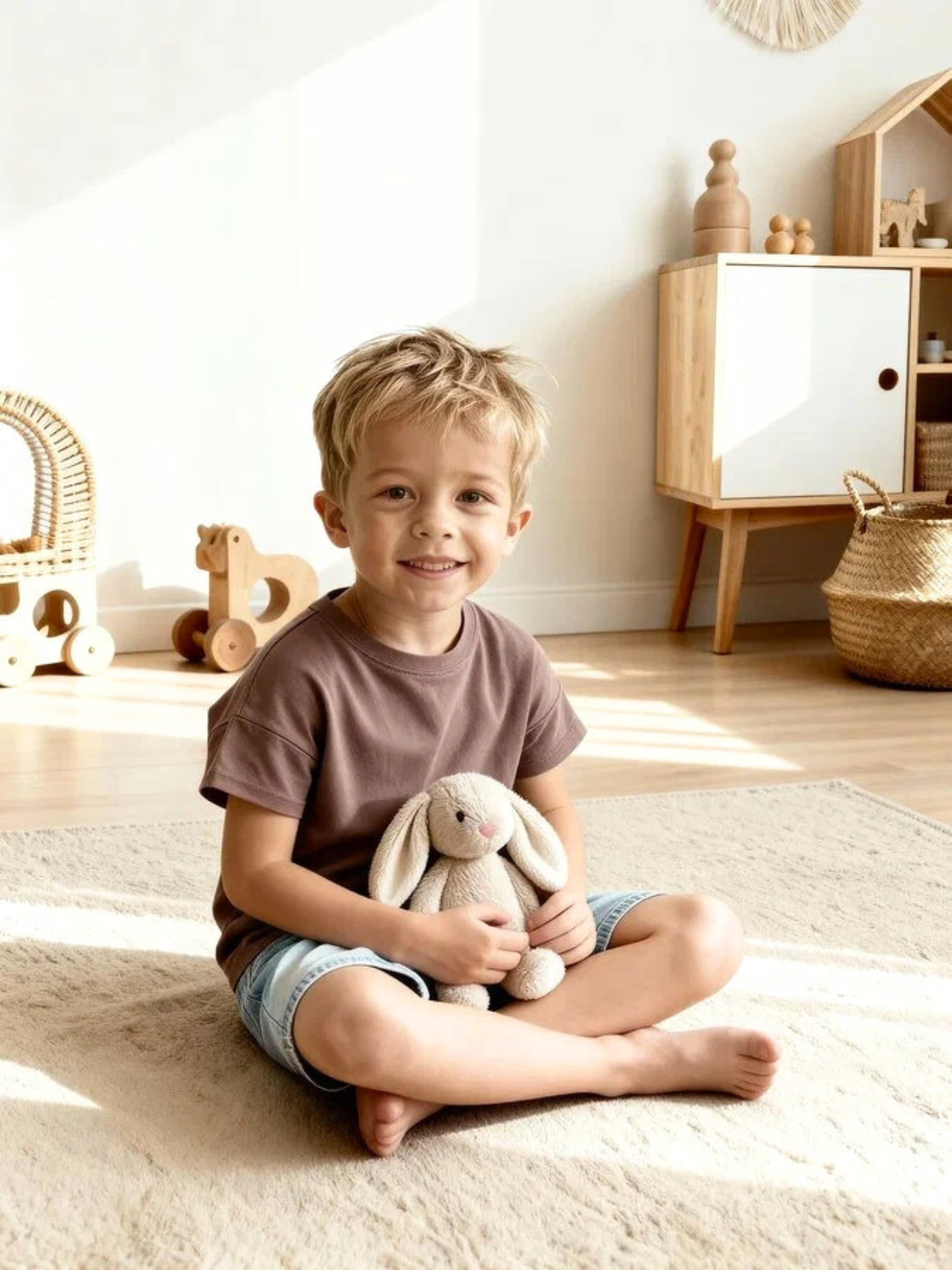 Футболка 3 шт Jelly Whale S23T01-3-Kha-Brwn-Strp - фото 17