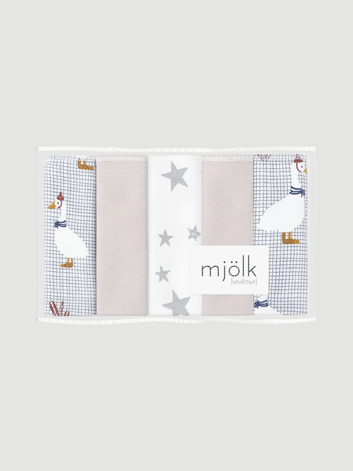 Нагрудник Mjolk текстиль 5 шт. - фото 1