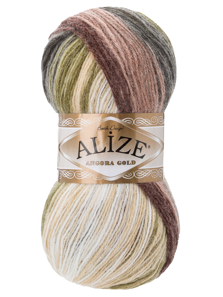 Пряжа Alize для вязания зимних вещей Angora Gold Batik 100 гр 550 м 5 мотков 1893 секционный - фото 4