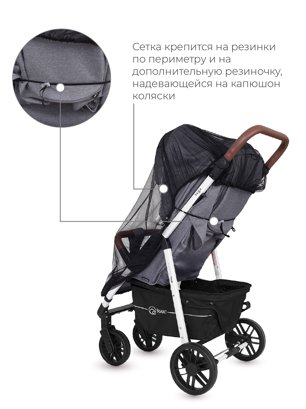 Сетка от насекомых Rant на прогулочную коляску 4670078601162 - фото 2