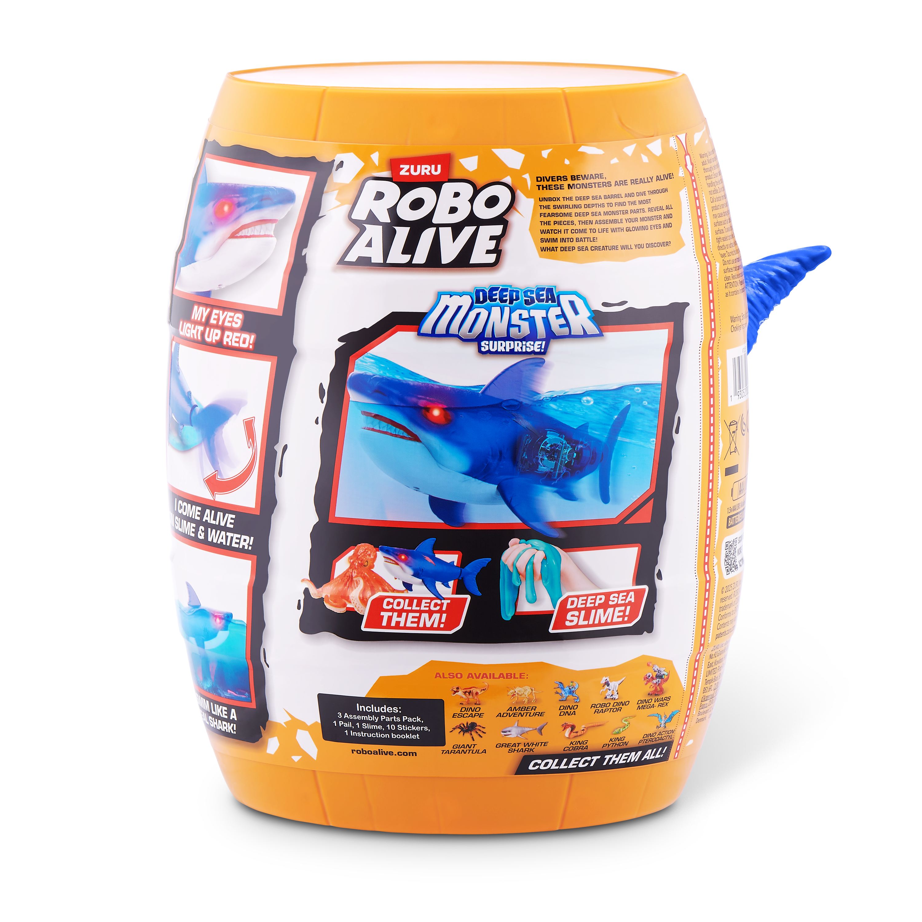 Набор игровой Zuru ROBO ALIVE Глубоководный монстр Акула Серия 1 71155A 71155A - фото 9
