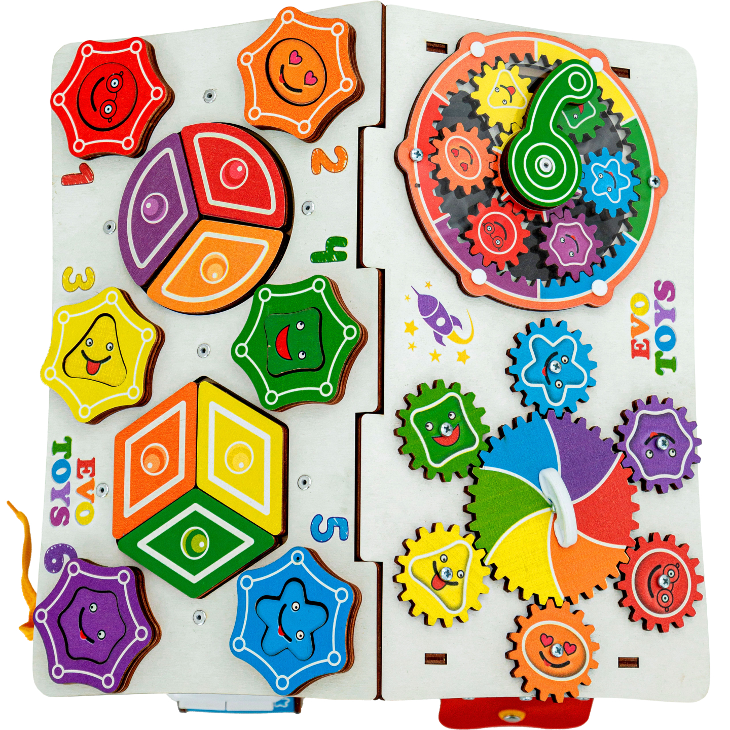 Игрушка Evotoys бизиборд Смайлики - фото 23