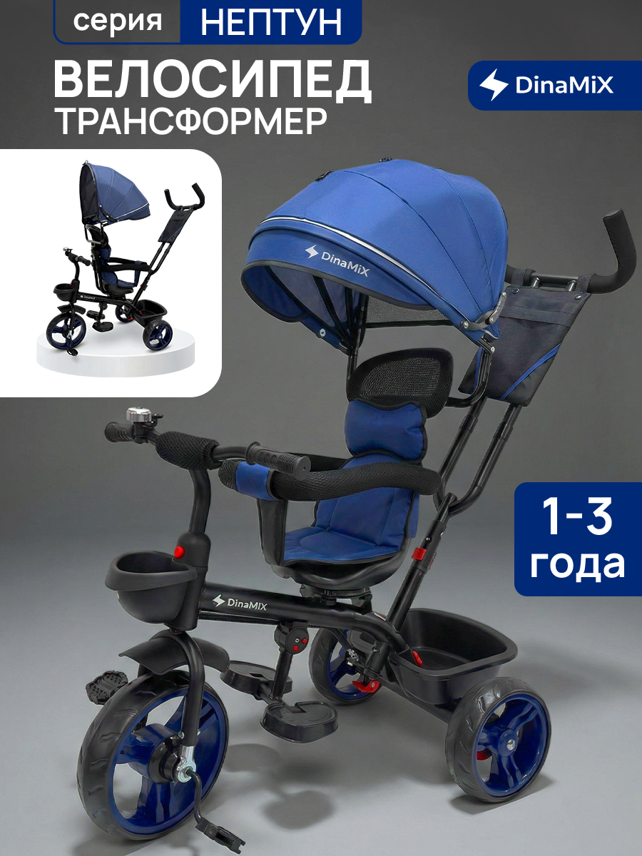 Трехколесный велосипед DinaMiX 10 дюймов - фото 1