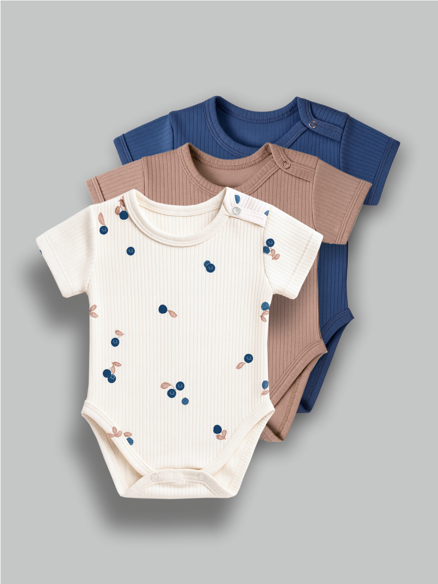 Боди 3 шт ШВЕЙНЫЕ ИСТОРИИ бодиголубика_кор - фото 1