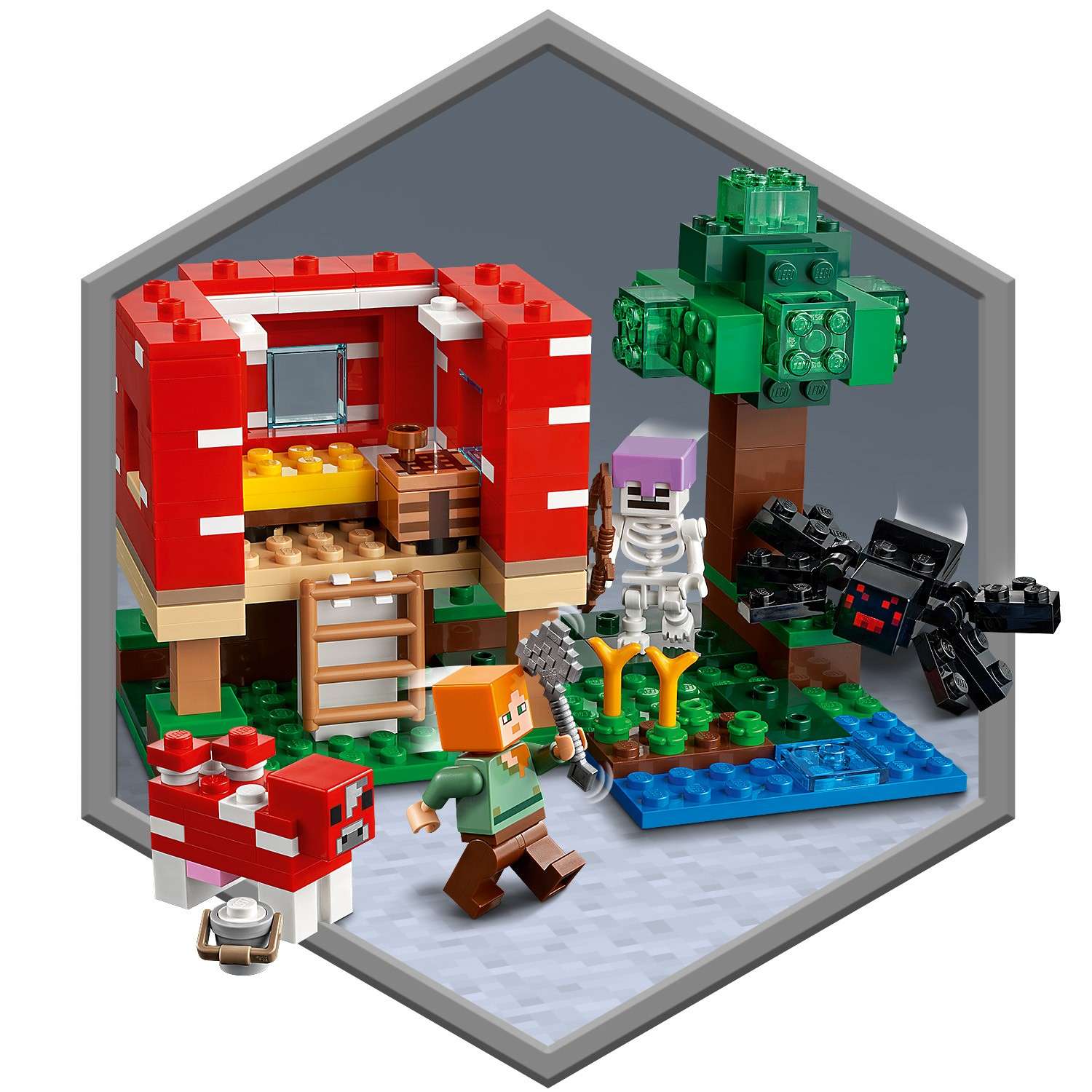 Конструктор LEGO Minecraft Грибной дом 272 дет. - фото 7