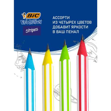 Карандаши чернографитные BIC 4 шт.