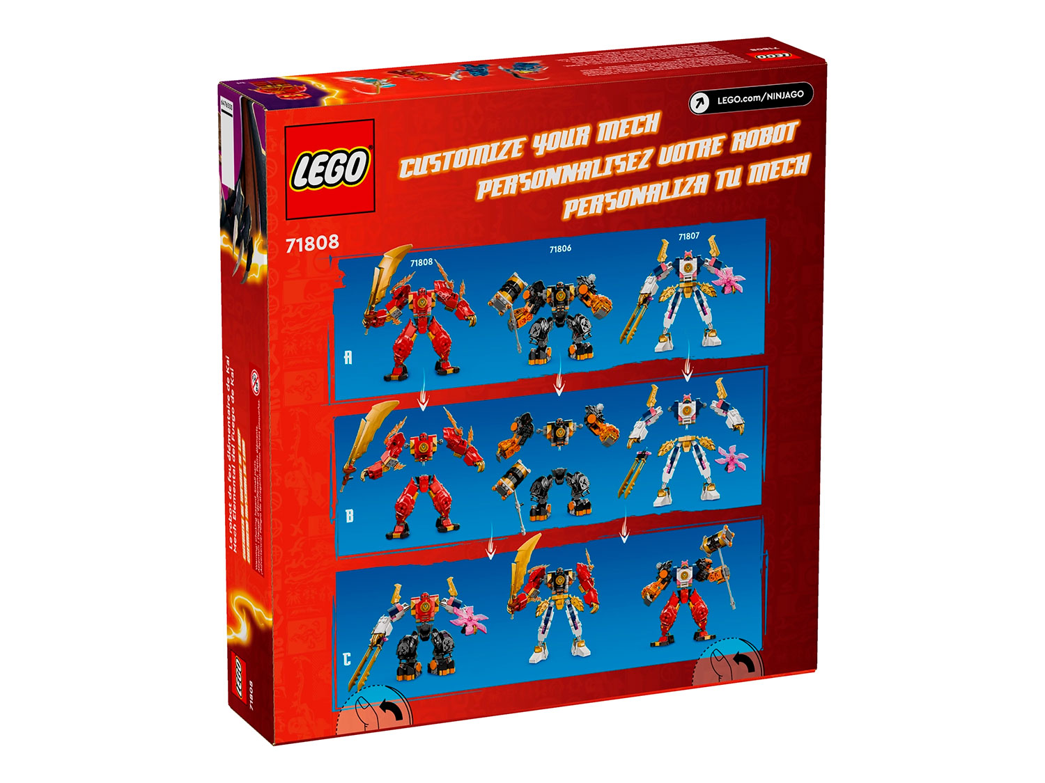 Конструктор LEGO NINJAGO Огненный робот Кая 71808 322 дет. - фото 5
