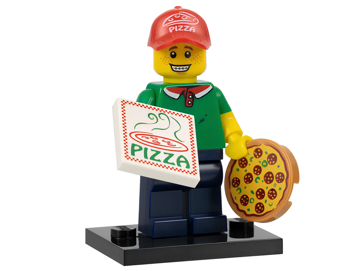 Изображение товара LEGO Минифигурка 71007 Pizza Delivery Guy из серии 12 Изображение товара LEGO Минифигурка 71007 Pizza Delivery Guy из серии 12