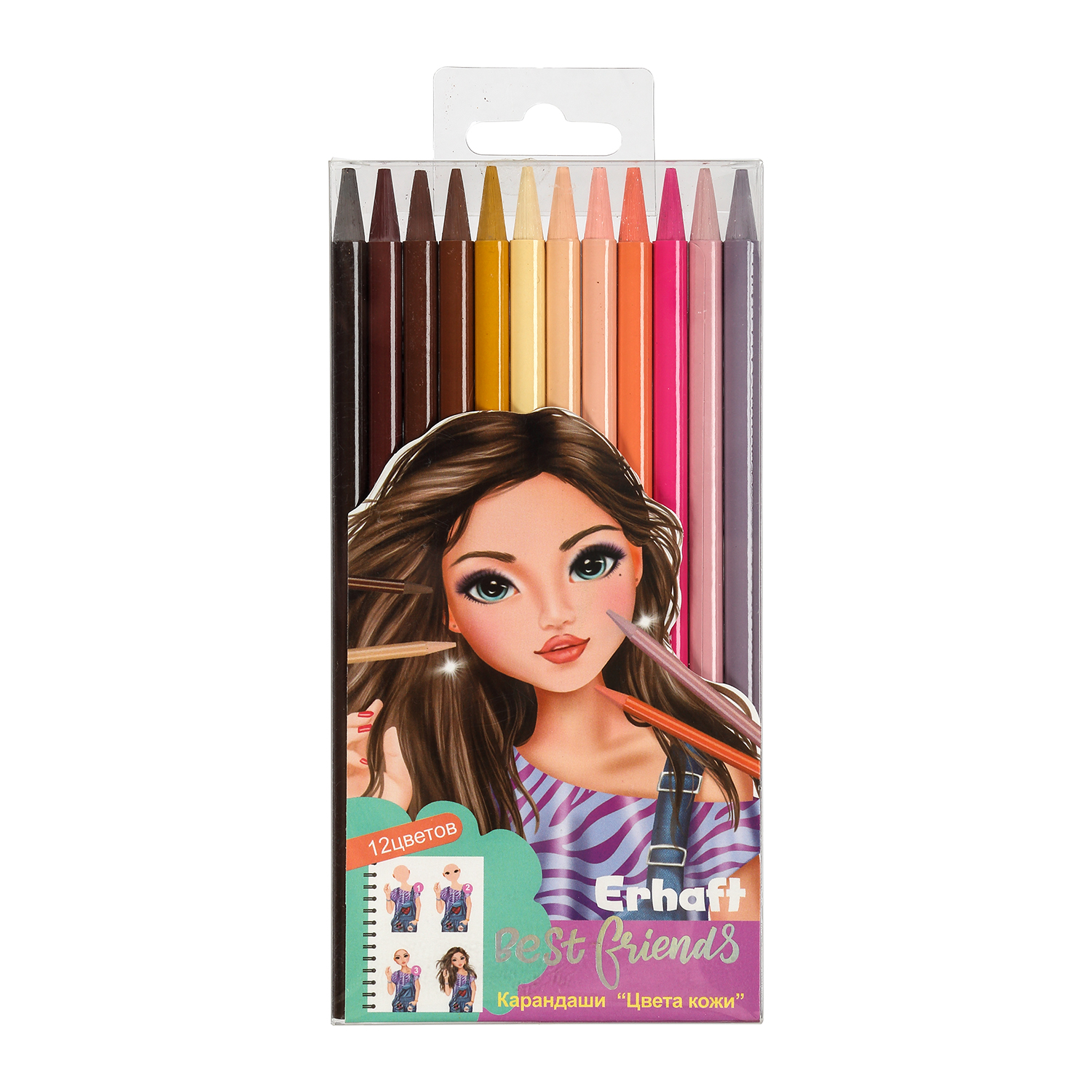 Карандаши цветные Erhaft 12 шт. - фото 1
