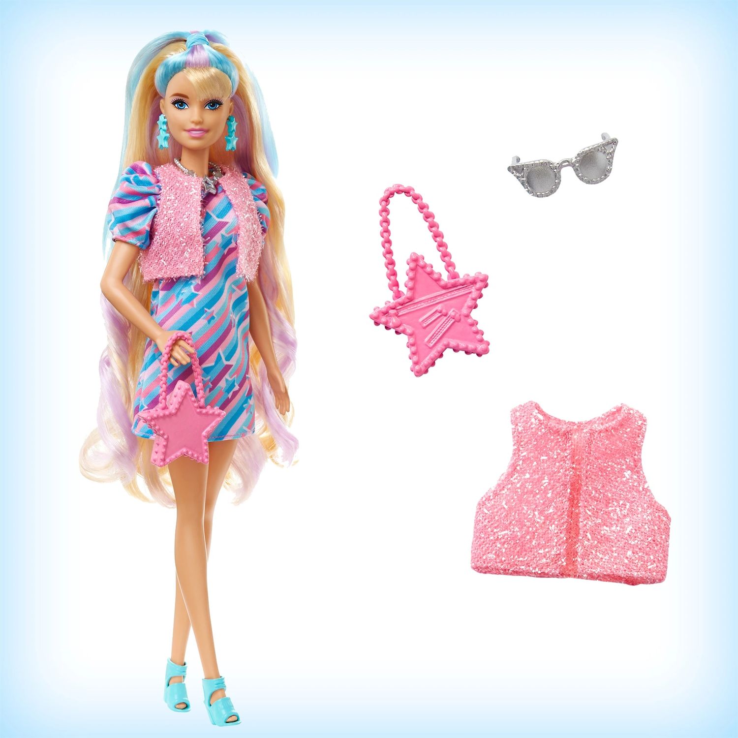 Кукла модельная Barbie Totally Hair Звездная красотка HCM88 - фото 3