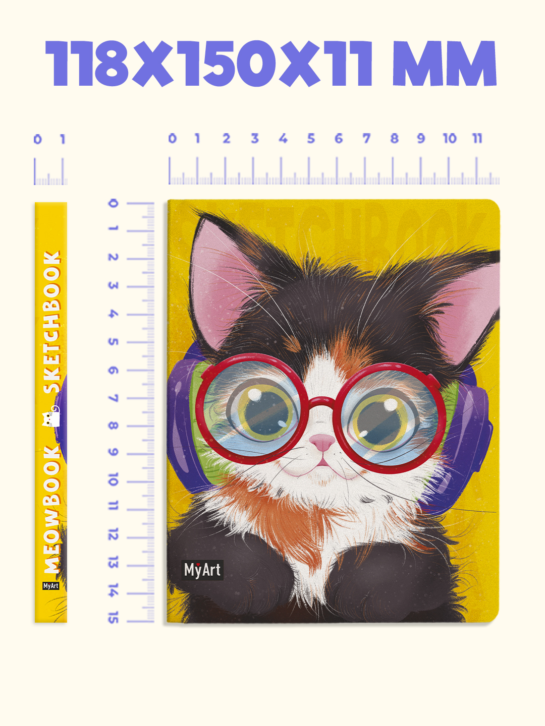 Скетчбук Проф-Пресс карманный блокнот Meowbook. А6 80 лист. 1 шт. - фото 5