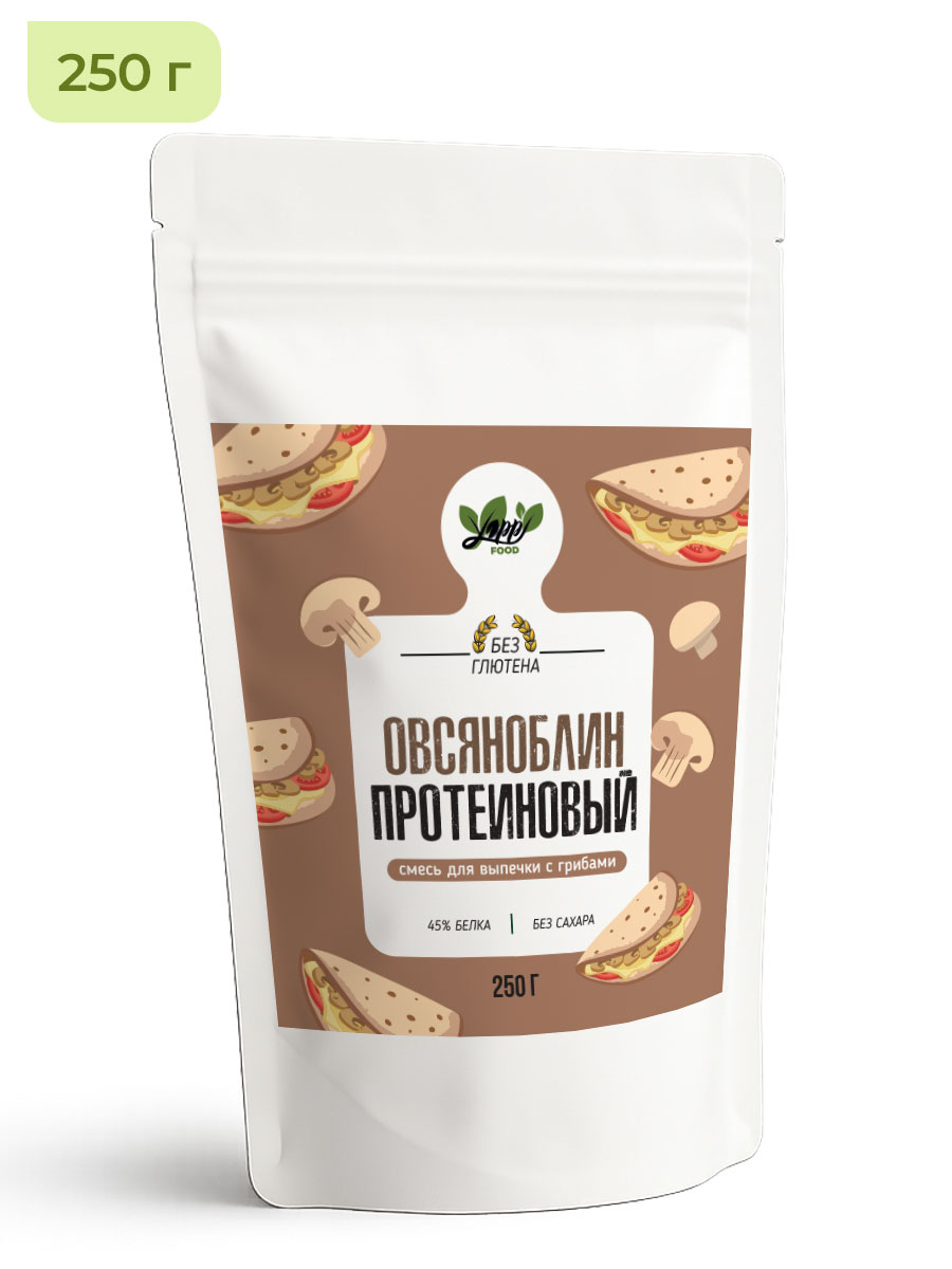 Овсяноблин протеиновый смесь Yappi с грибами 250гр - фото 1