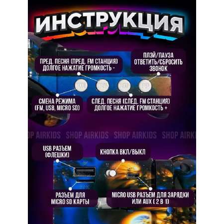 Колонка беспроводная Мишка CASTLELADY детская мишка BearBrick В5+