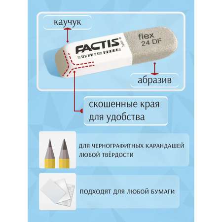 Ластик FACTIS Flex 4 шт.