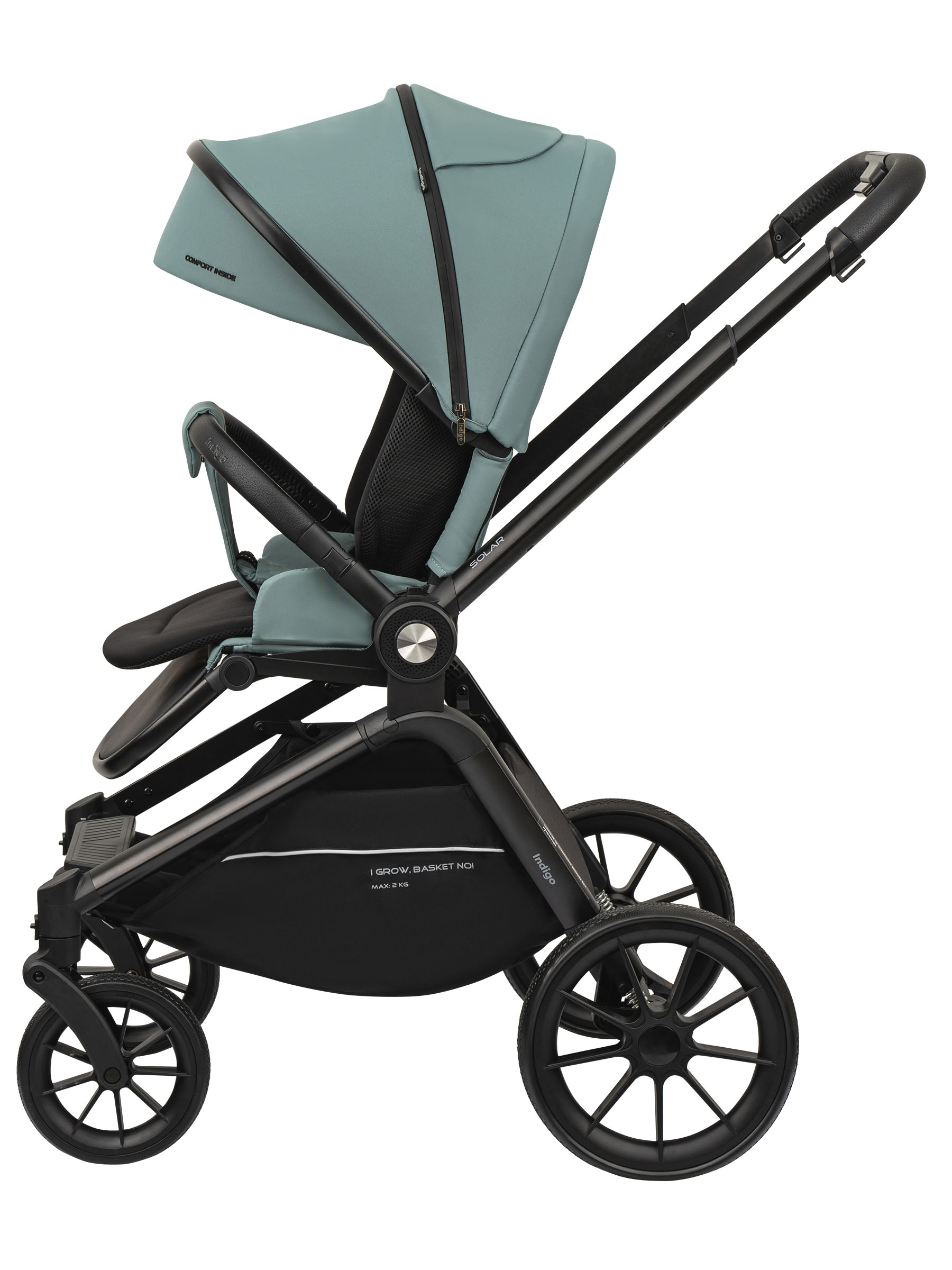Коляска 3в1 Indigo Solar зеленый - фото 13